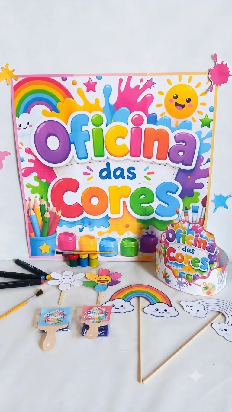 Oficina das Cores - Atividade Lúdica — amostra 1: Transforme o aprendizado em um momento de muita diversão e criatividade