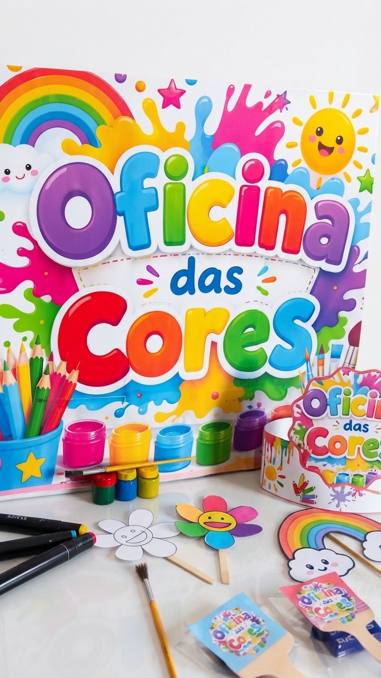 Oficina das Cores para Educação Infantil com Painel e Atividades — Alfabetização para Educação Infantil: Kit pedagógico…