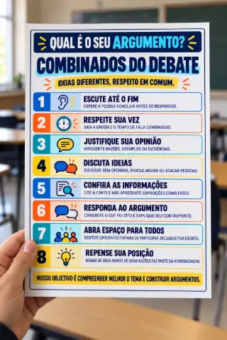 Oficina de Argumentação e Debate do 6º ao 9º Ano — amostra 1: Argumentar com clareza e respeito