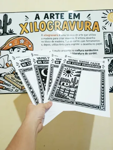 Oficina de Arte em Xilogravura - Cultura Nordestina — amostra 1: Um recurso lúdico e educativo para apresentar às crianças…