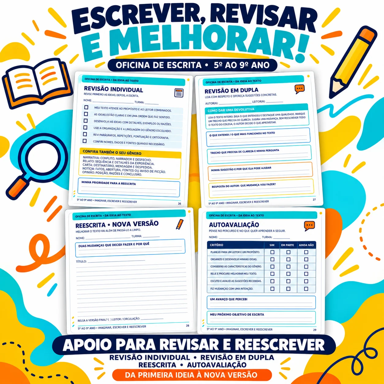 Oficina de Escrita 5º ao 9º Ano – Produção Textual — amostra 1: Oficina de escrita para alunos do 5º ao 9º ano com…