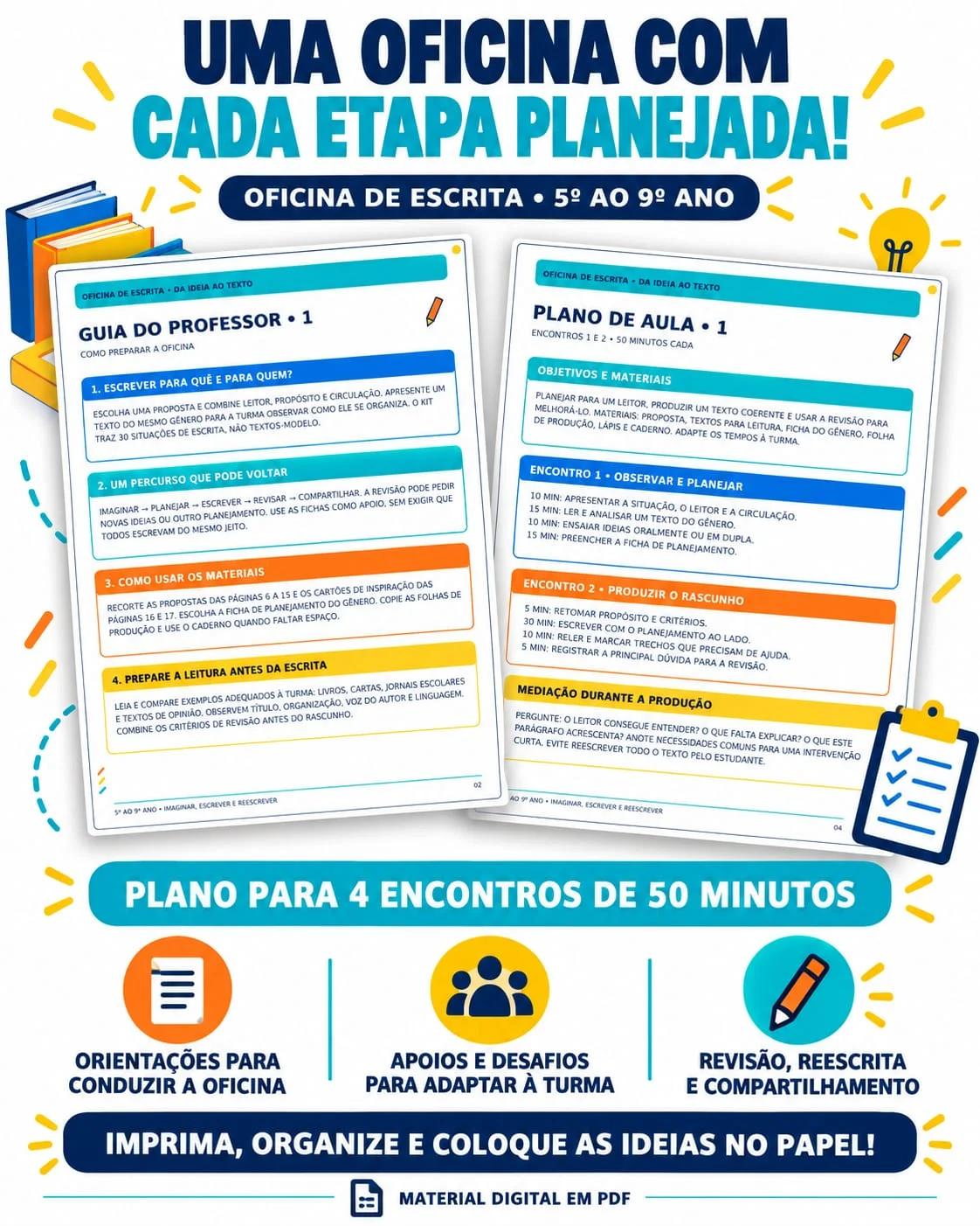 Oficina de Escrita 5º ao 9º Ano – Produção Textual — amostra 6: Oficina de escrita para alunos do 5º ao 9º ano com…
