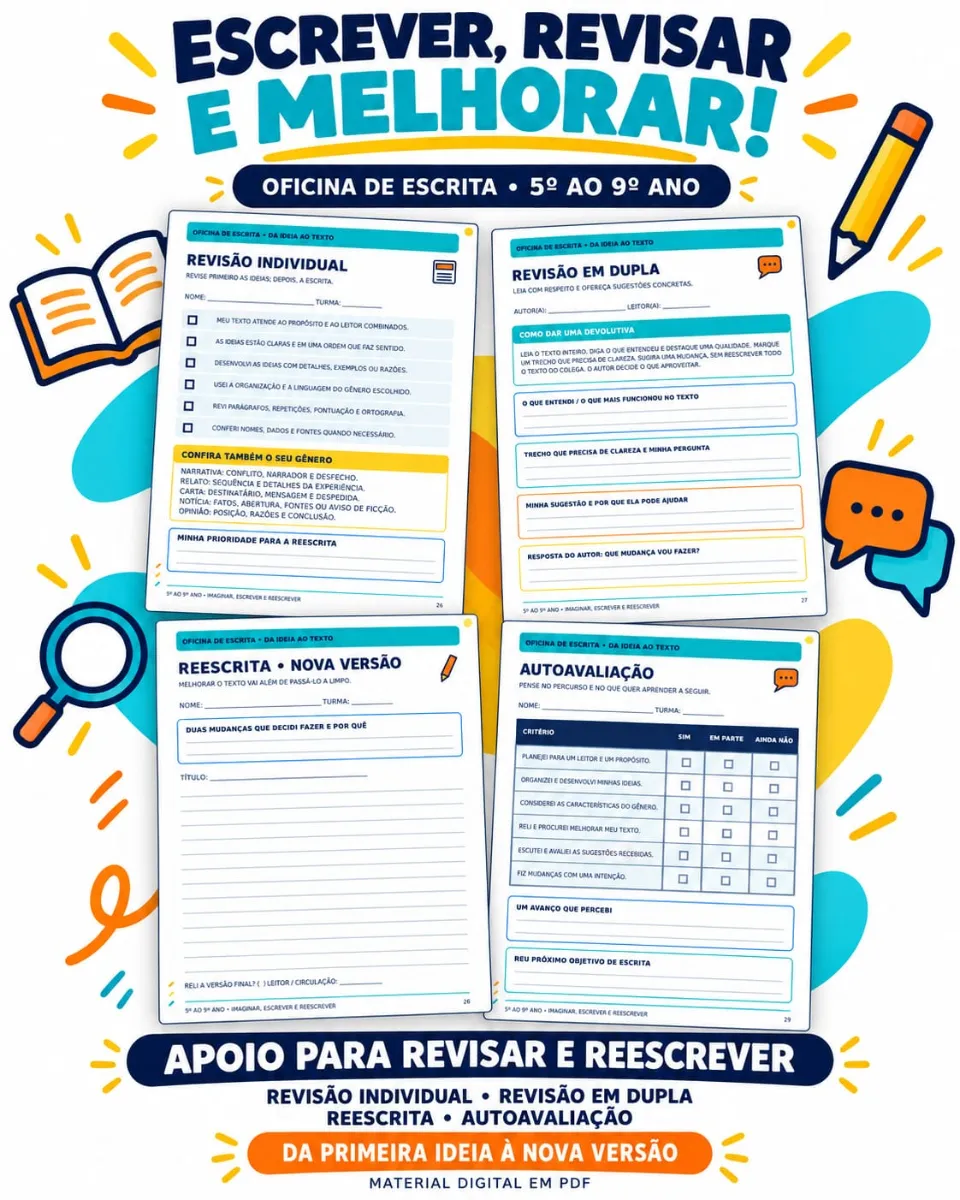 Oficina de Escrita 5º ao 9º Ano – Produção Textual — amostra 1: Oficina de escrita para alunos do 5º ao 9º ano com…