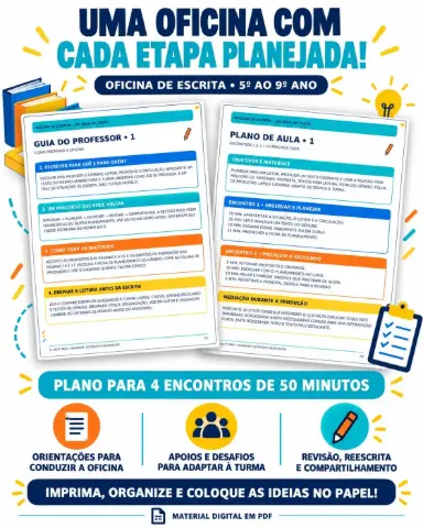 Oficina de Escrita: Da Ideia ao Texto — amostra 3: Como usar em sala de aula