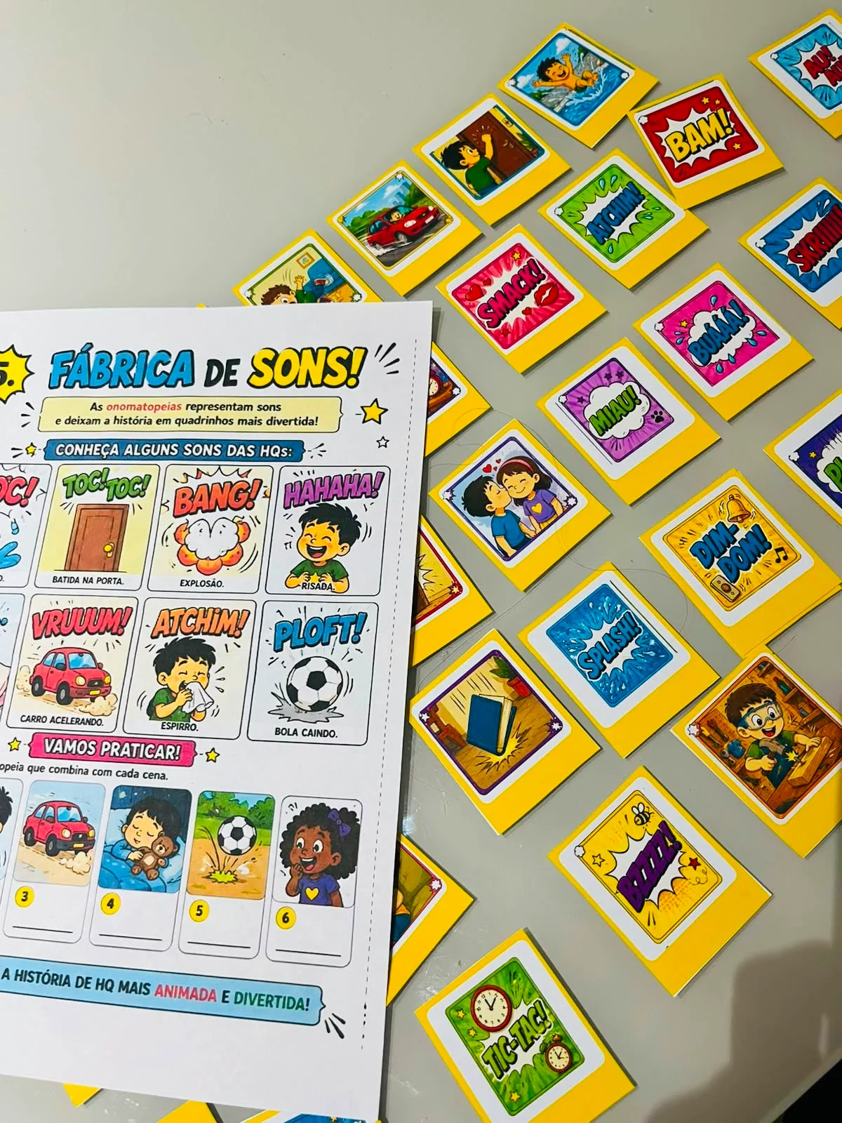 Oficina de Histórias em Quadrinhos e Jogo das Onomatopeias – 1° ao 3° Ano — amostra 3: Oficina completa de histórias em…