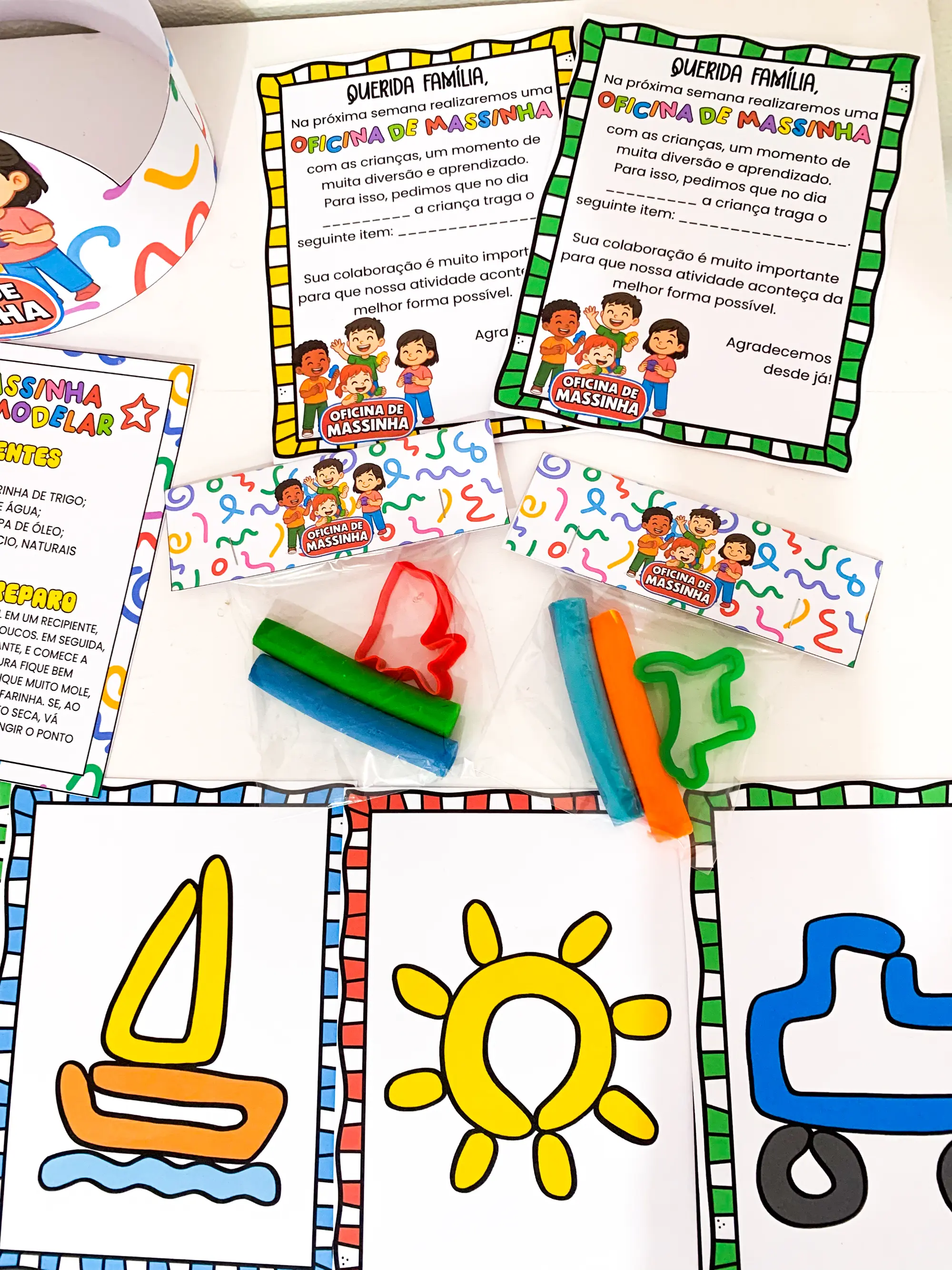 Oficina de Massinha – Atividades Lúdicas para Educação Infantil — amostra 3: Kit Oficina de Massinha com atividades…