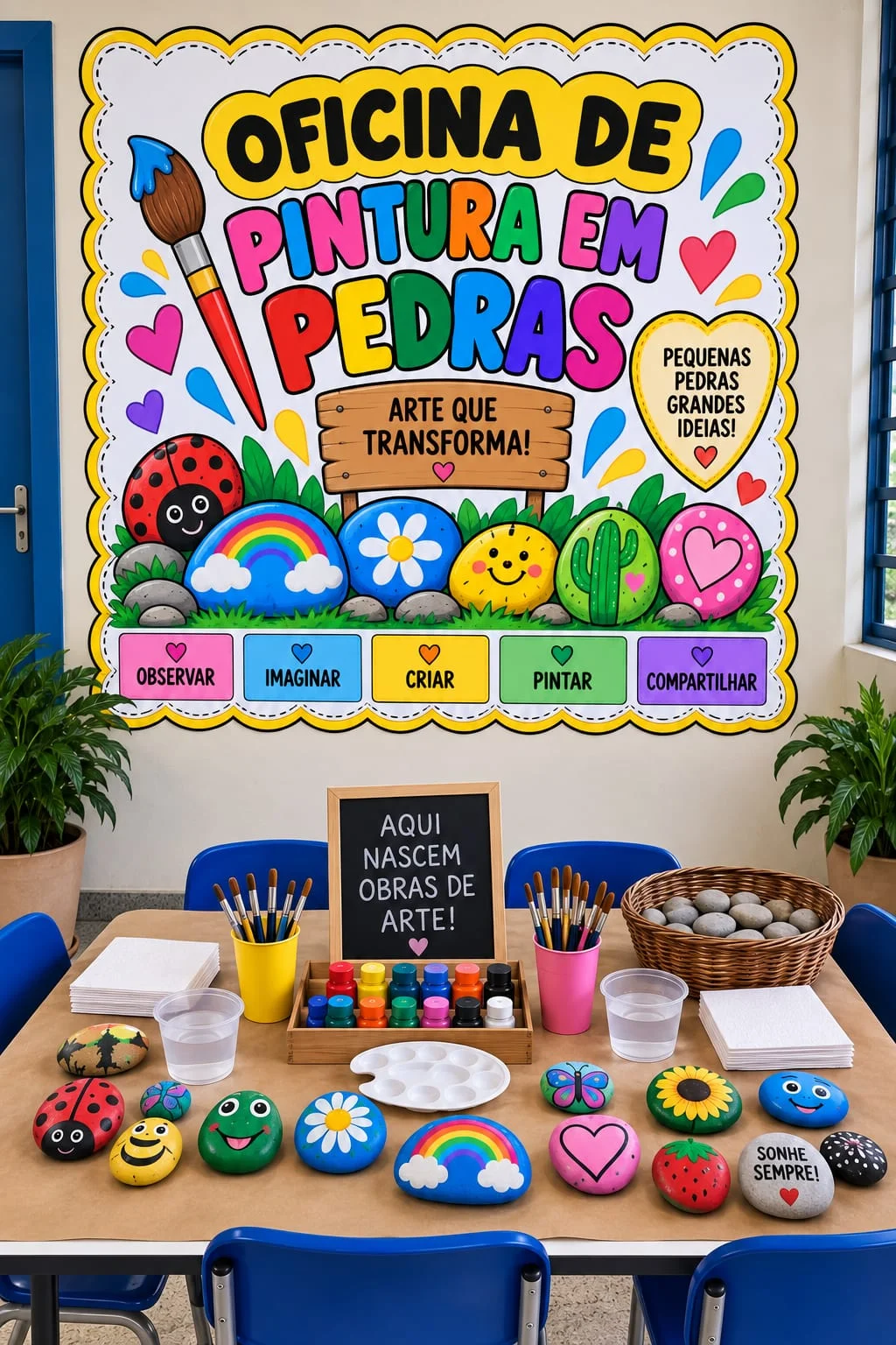 Oficina De Pintura Em Pedras – Educação Infantil — amostra 1: Uma proposta criativa, divertida e cheia de possibilidades…