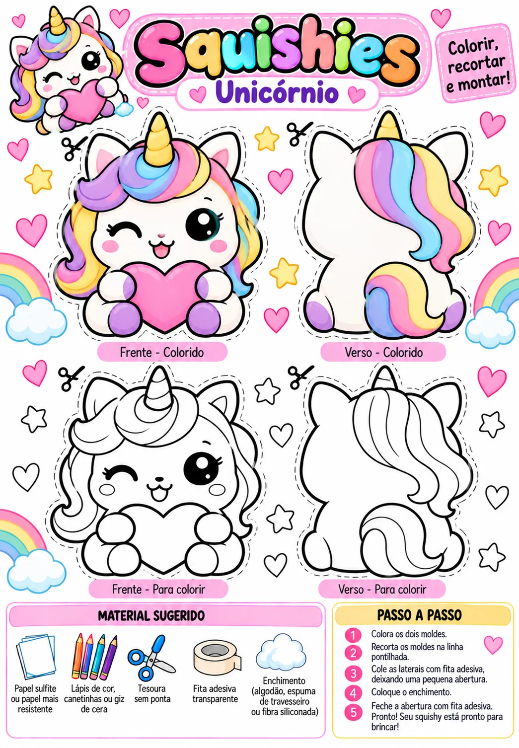Oficina de Squishies Bichinhos Fofos – 10 Modelos para Montar — amostra 3: Você também encontrará