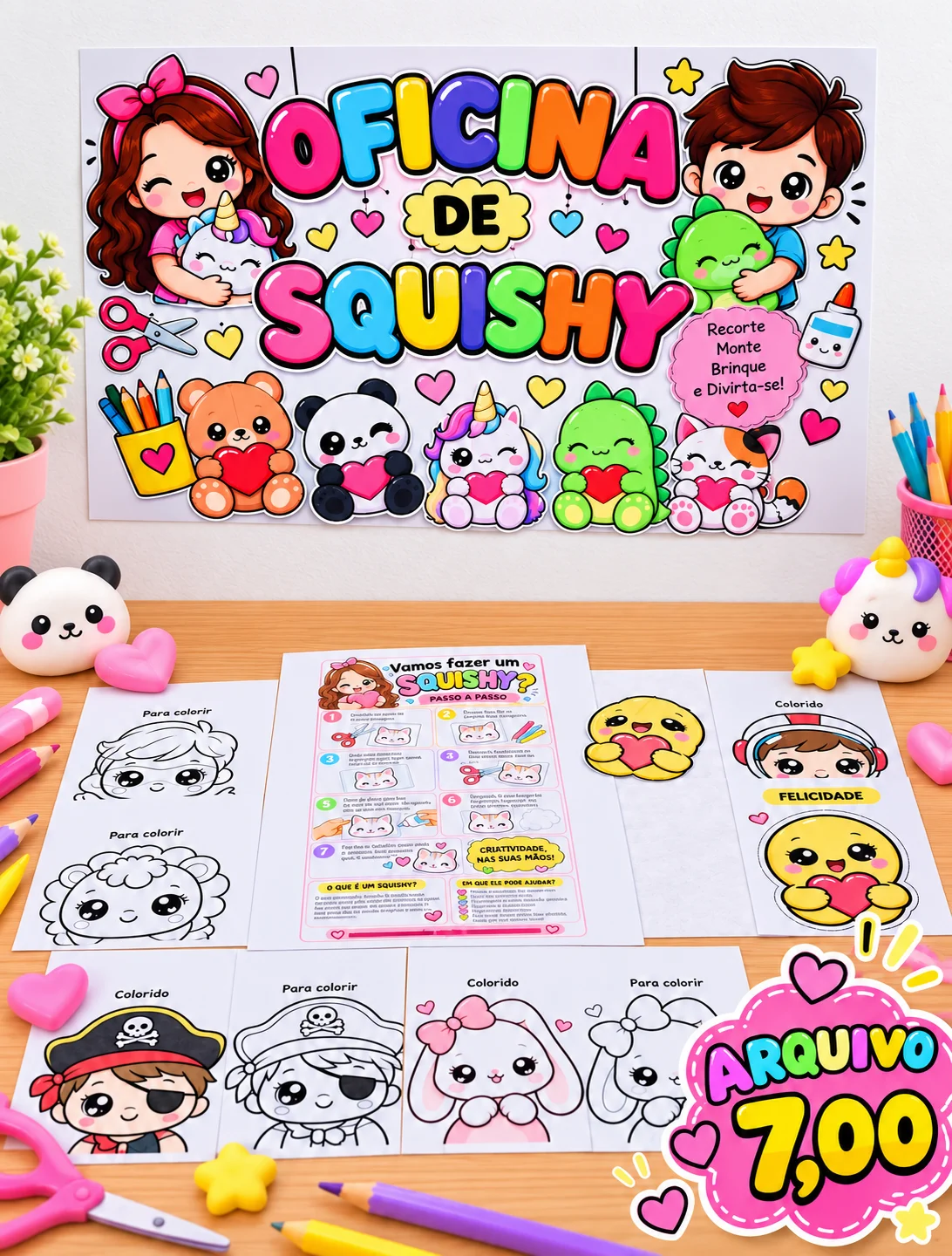 Oficina de Squishy em PDF para Educação Infantil — capa do material