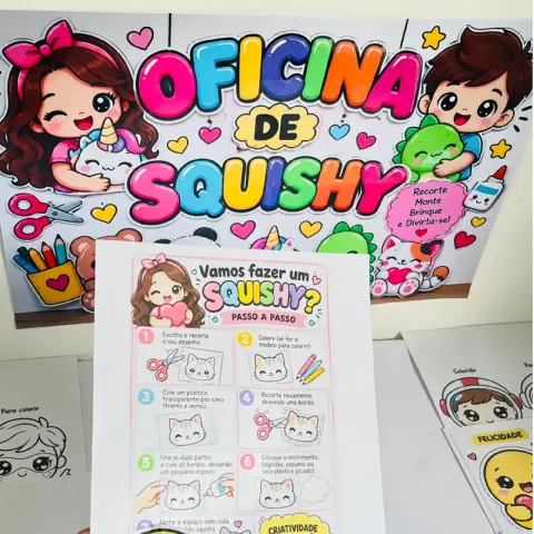 Oficina de Squishy para Imprimir – 18 Páginas em PDF — amostra 2: Habilidades trabalhadas