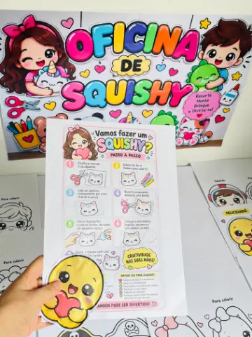 ✨ OFICINA DE SQUISHY – UM RECURSO DIVERTIDO, CRIATIVO E CHEIO DE APRENDIZAGEM! ✨ — capa do material