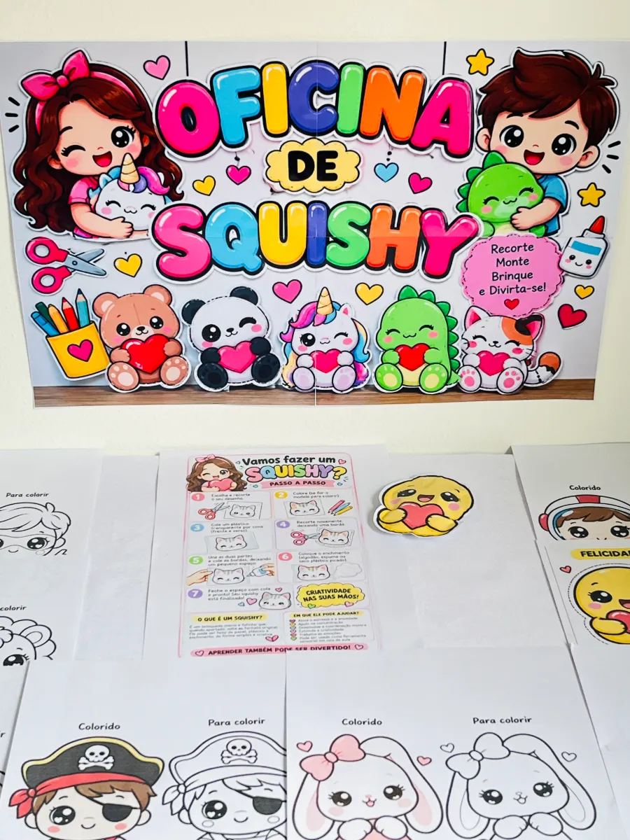 ✨ OFICINA DE SQUISHY – UM RECURSO DIVERTIDO, CRIATIVO E CHEIO DE APRENDIZAGEM! ✨ — amostra 2: Que tal transformar uma…