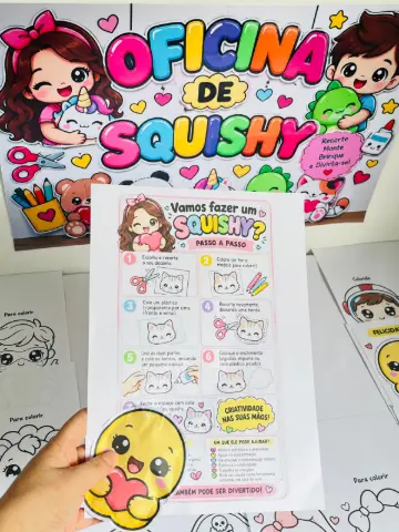 Oficina de squishy — capa do material