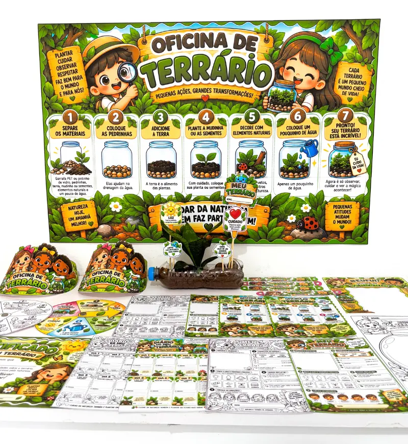 Oficina de Terrário em PDF para Projetos de Meio Ambiente — Ciências para Educação Infantil: Proponha uma oficina de…