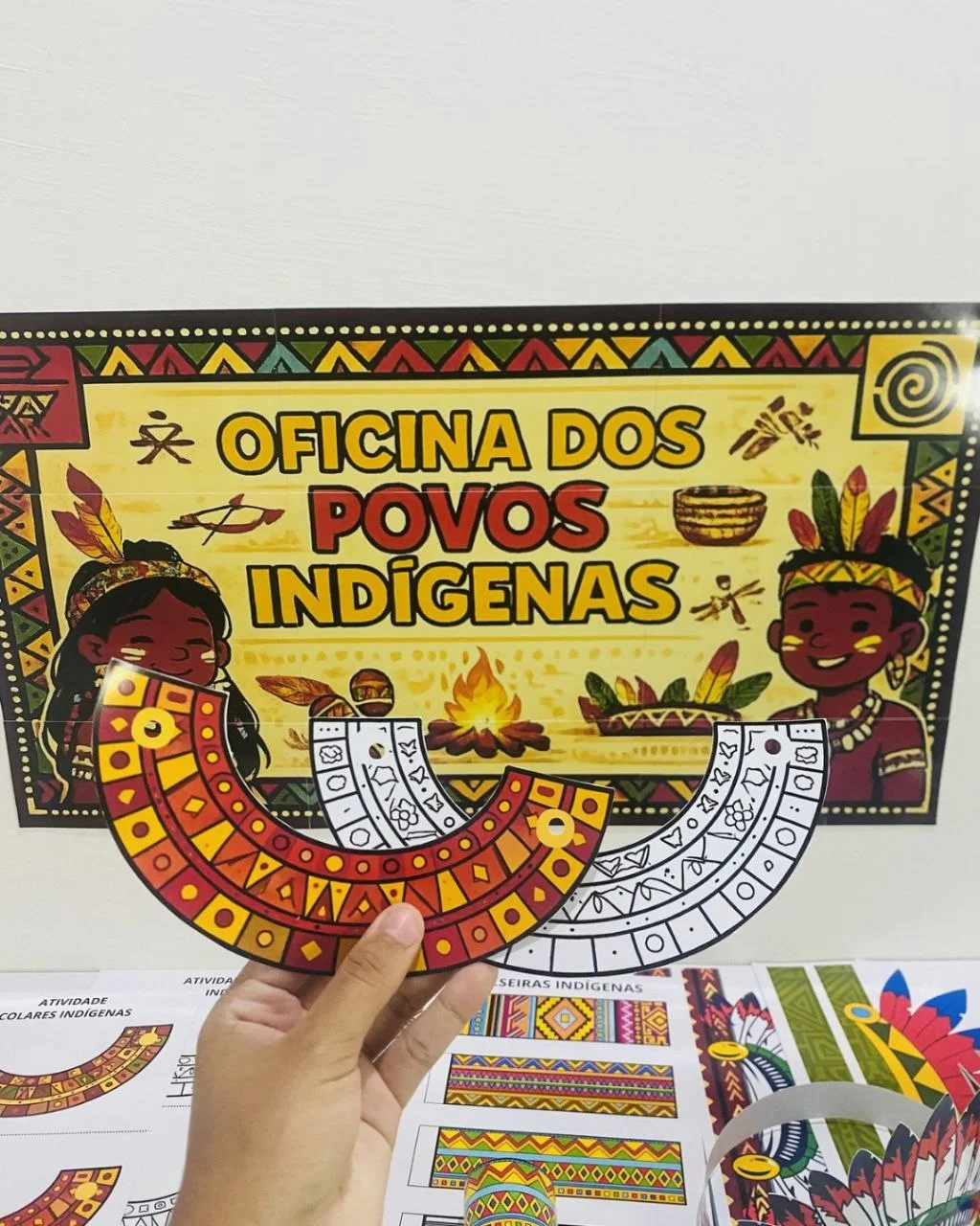 Oficina dos Povos Indígenas | Atividades para Imprimir — amostra 2: Oficina dos Povos Indígenas com painel, atividade de…