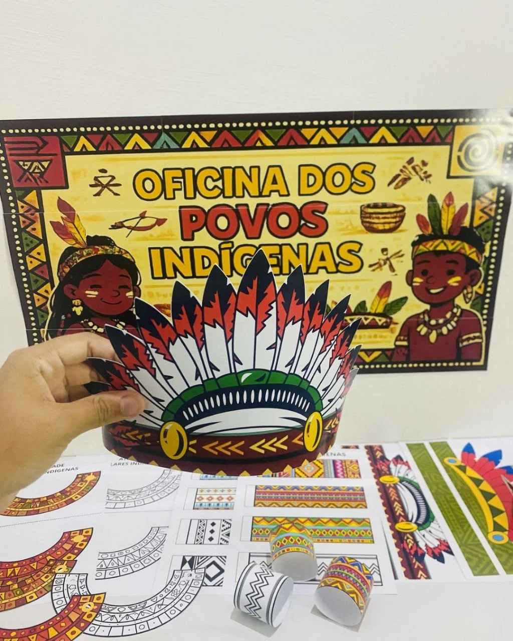 Oficina dos Povos Indígenas | Atividades para Imprimir — amostra 4: Oficina dos Povos Indígenas com painel, atividade de…
