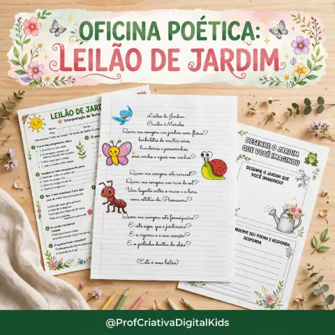 Oficina Poética Leilão de Jardim - Português: Poesia (cópia) — capa do material