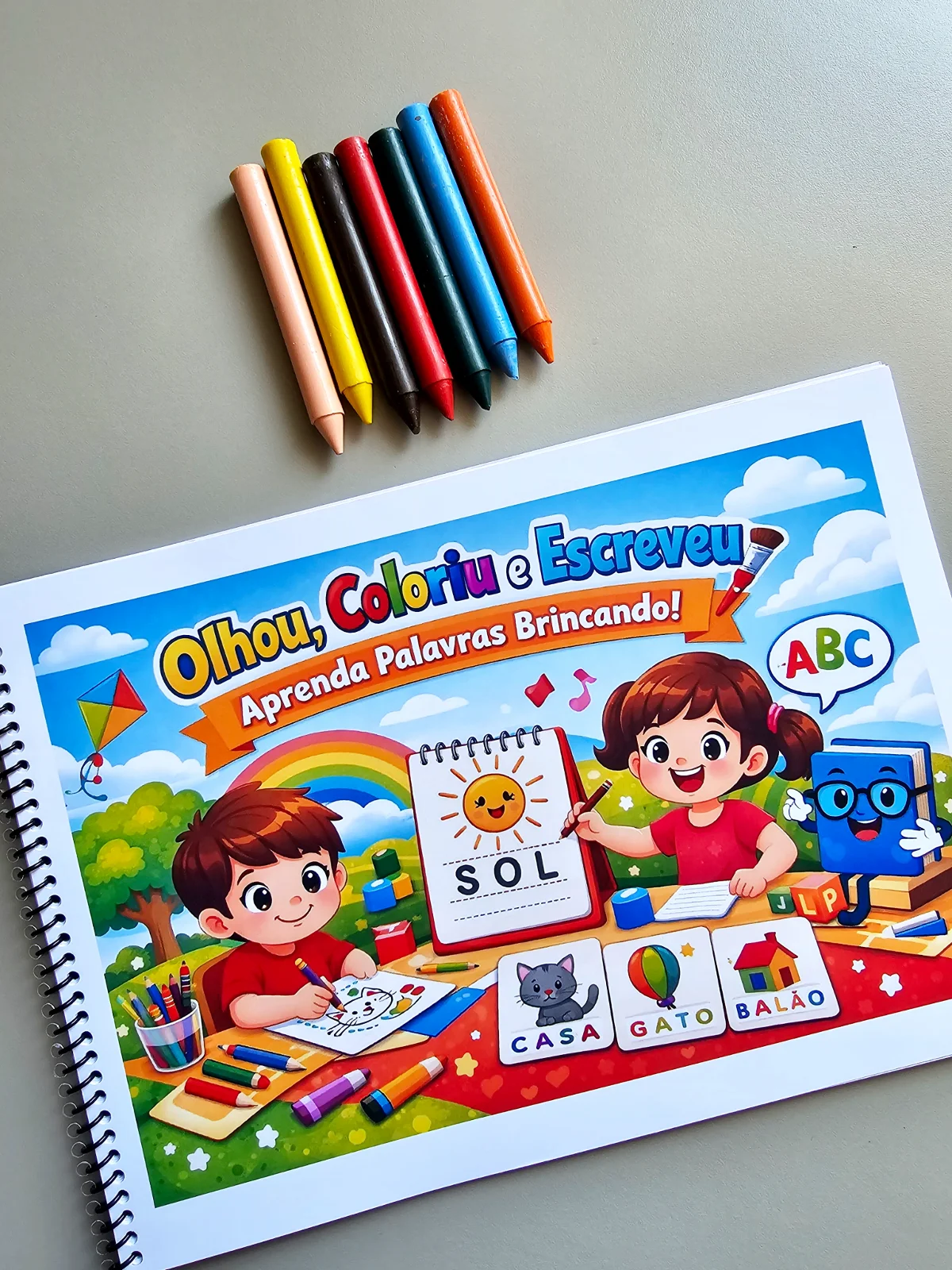 📚 Olhou, Coloriu e Escreveu – Aprenda Palavras Brincando!✨ — amostra 7: Seu aluno ainda tem dificuldade para escrever…