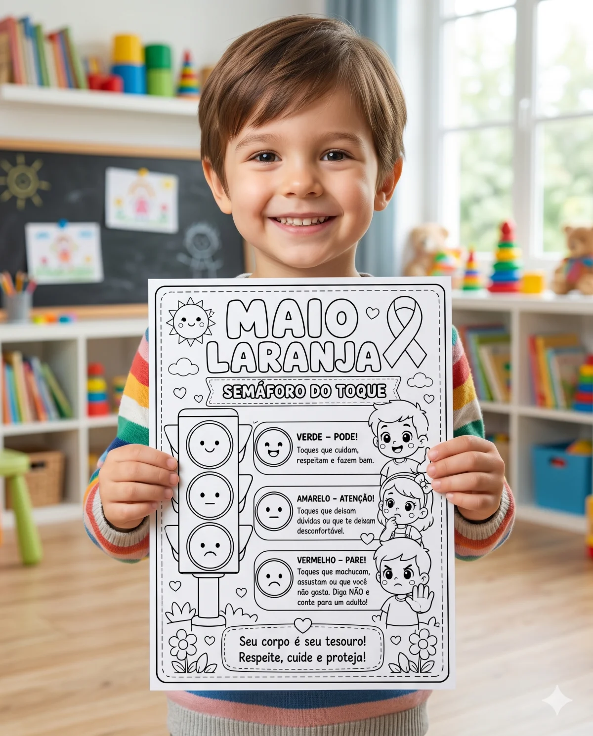 OMBO PINTURA COLETIVA – SEMÁFORO DO TOQUE — amostra 3: Um recurso lúdico e educativo para trabalhar o autocuidado e a…