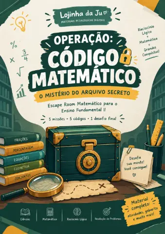 Operação: Código Matemático — O Mistério do Arquivo Secreto — capa do material
