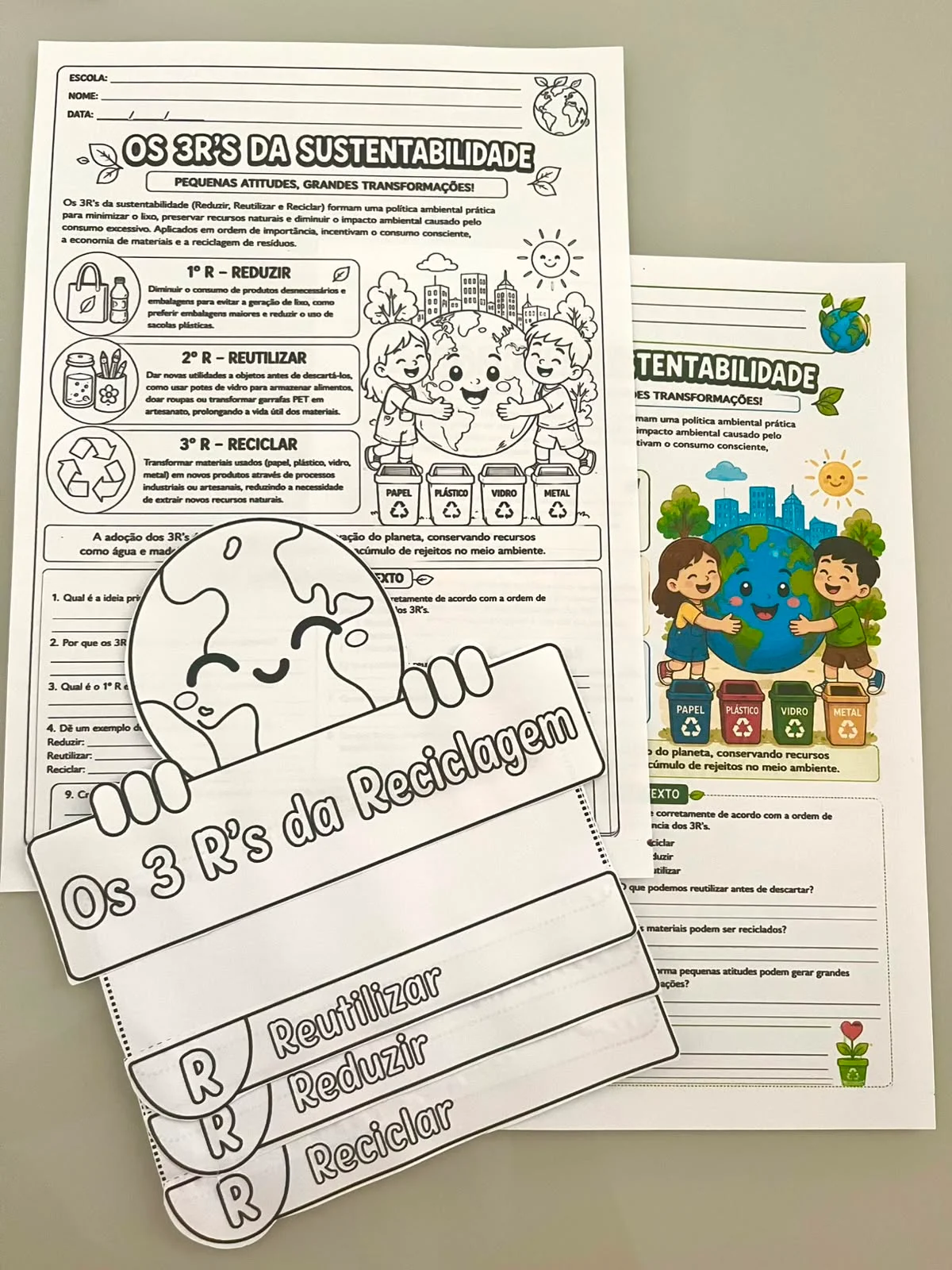 Os 3 r's da reciclagem – Material Pedagógico — Ciências para Todas as séries: OS 3 R'S DA RECICLAGEM