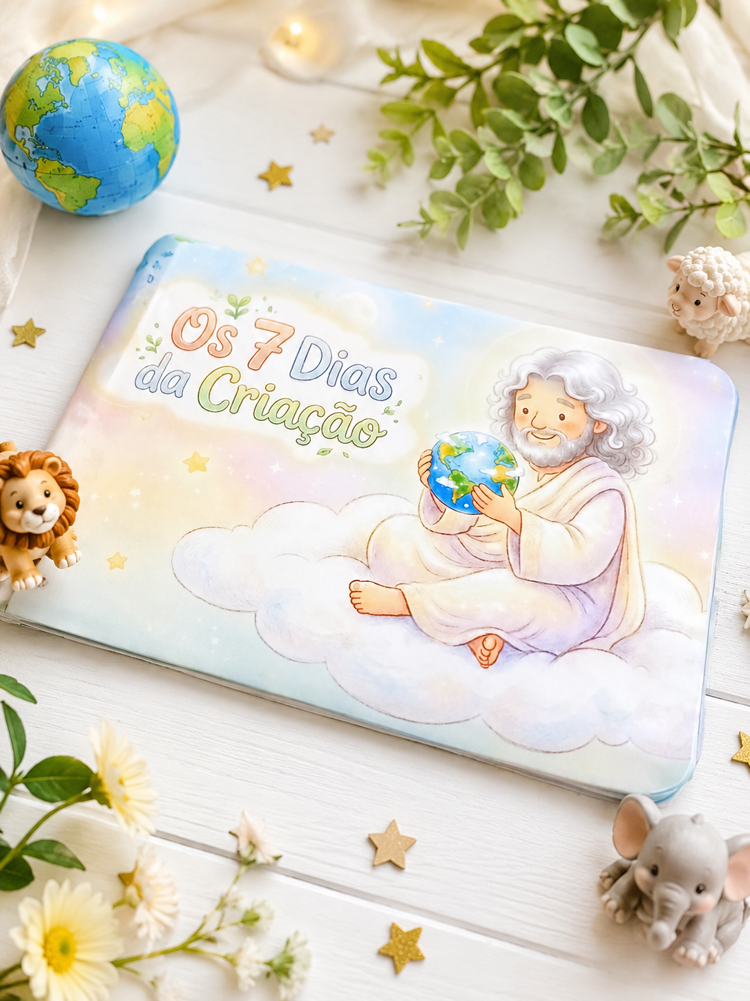 Os 7 dias da criação - recurso bíblico infantil – Material Pedagógico — amostra 1: O que vem no material