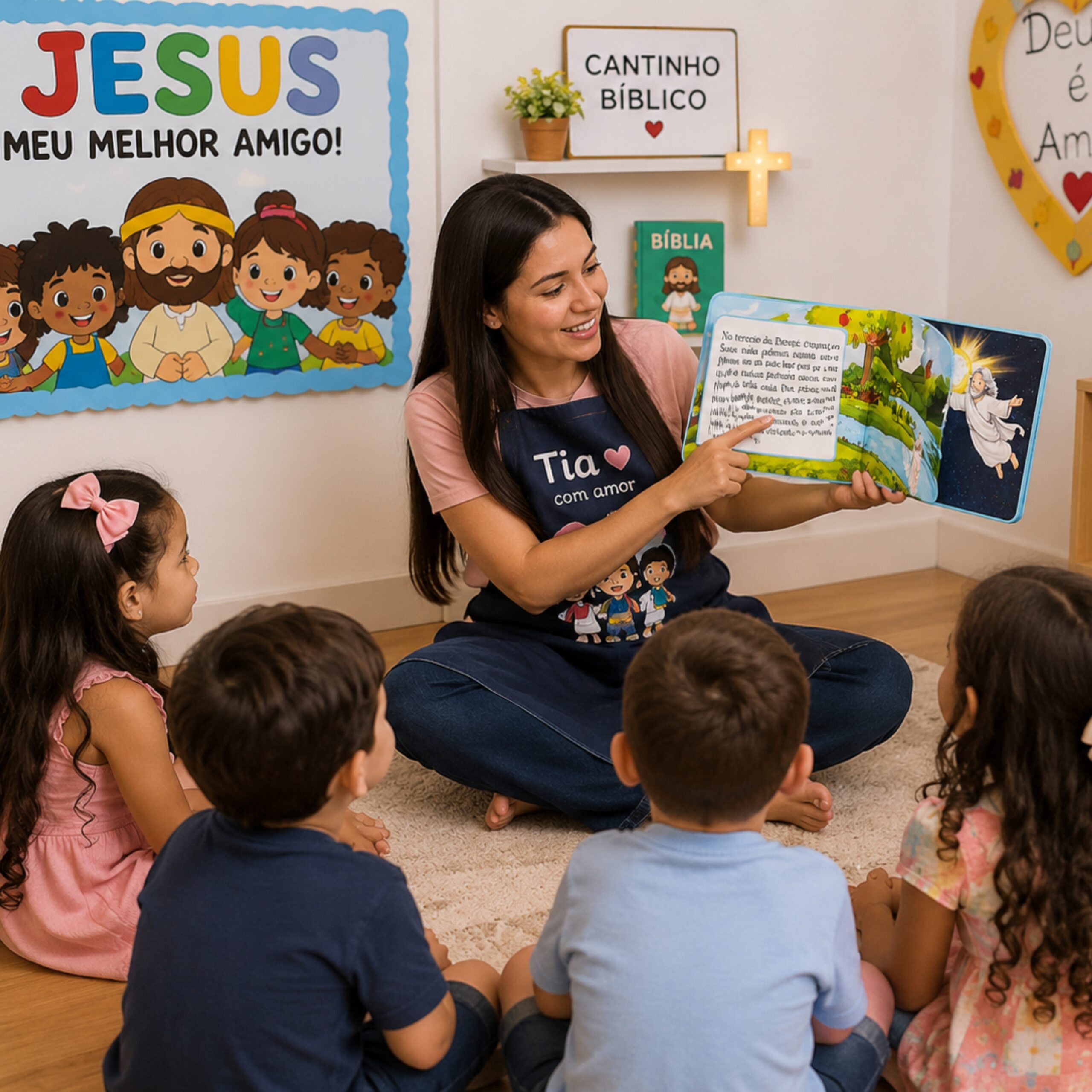 Os 7 dias da criação - recurso bíblico infantil – Material Pedagógico — capa do material