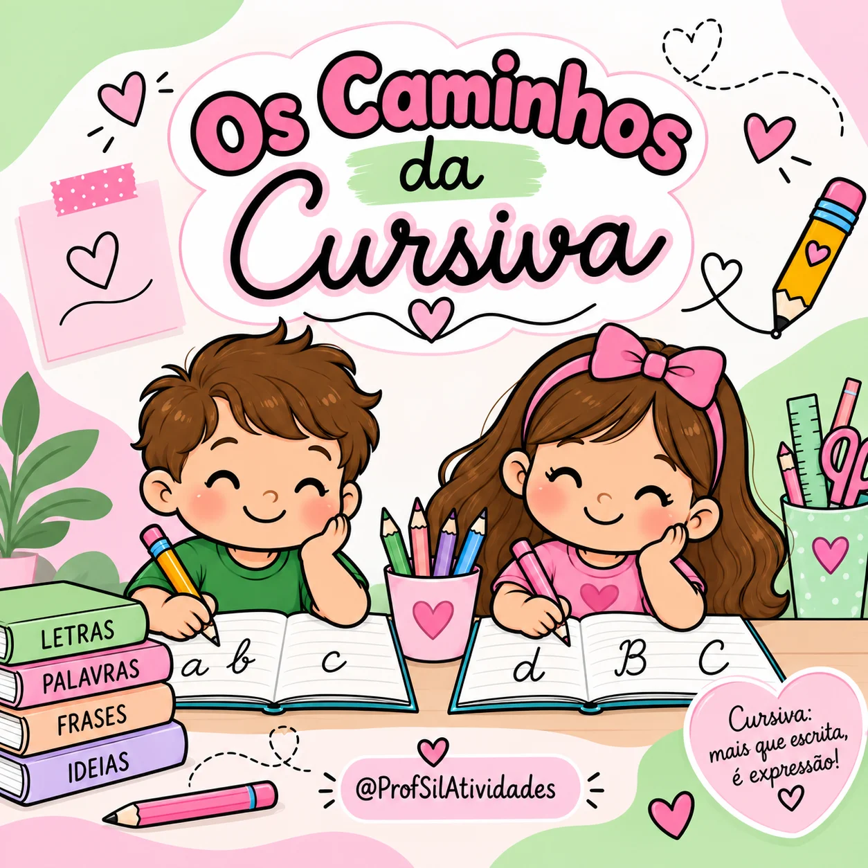 Os Caminhos da Cursiva para Alfabetização — Alfabetização para Educação Infantil: O material propõe a aprendizagem gradual…