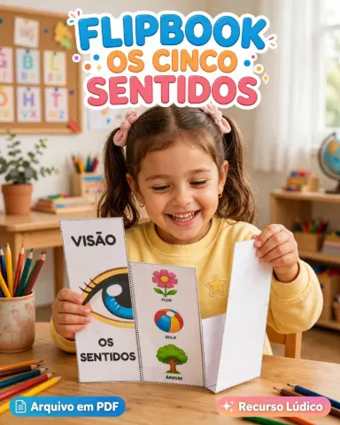 Os Cinco Sentidos - Flipbook - Ciências Educação Infantil — capa do material