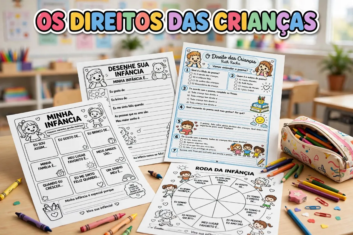 Os Direitos das Crianças - Poema + Atividades — Atividades para Todas as séries: A proposta parte da literatura para levar…
