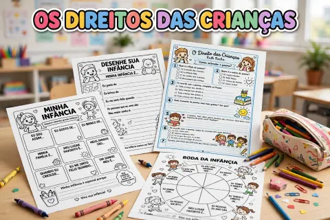 Os Direitos das Crianças - Poema + Atividades — capa do material