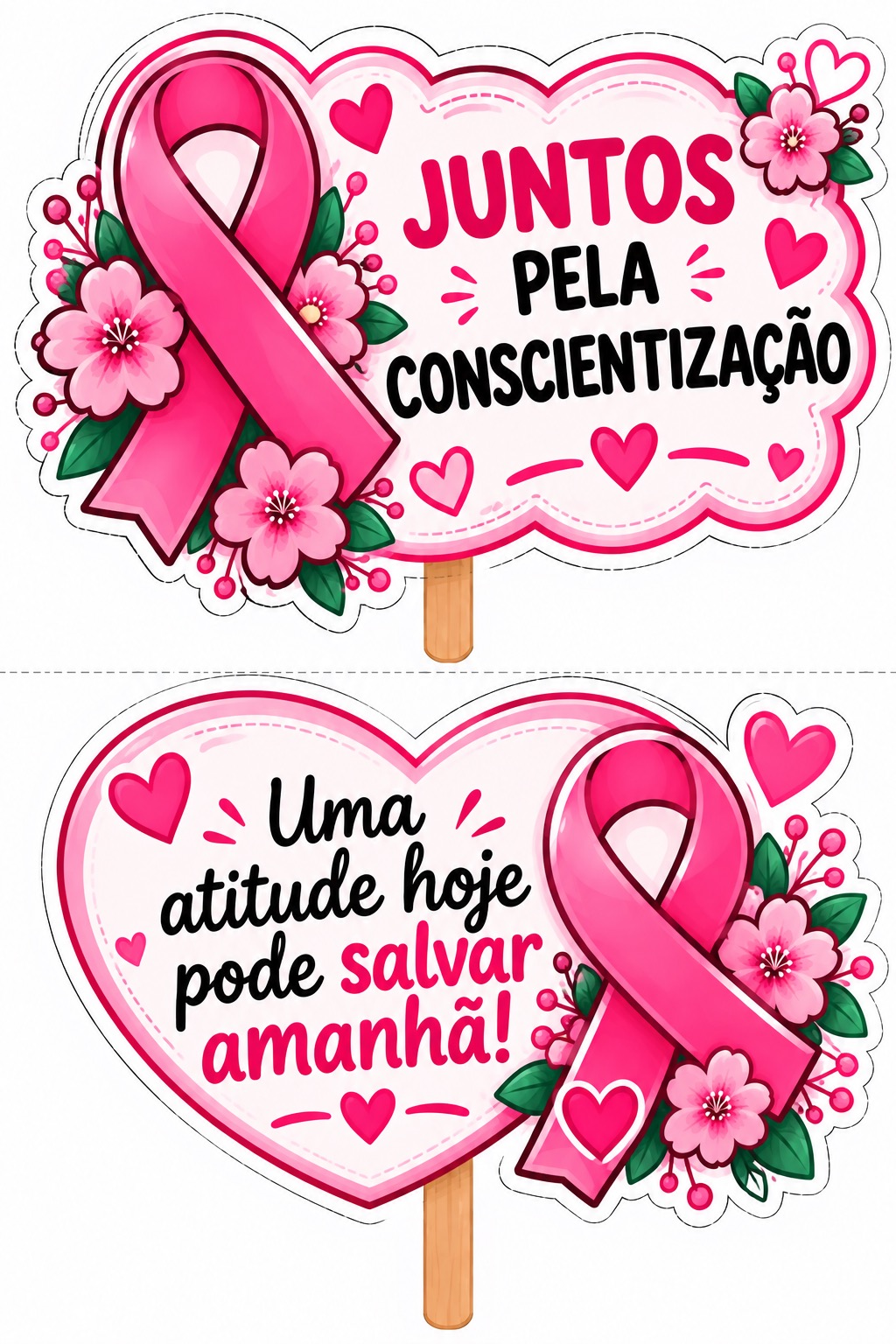 Outubro Rosa-16 Plaquinhas Grandes + 32 Plaquinhas Pequenas para Fotos — amostra 3: Kit Outubro Rosa com 16 plaquinhas… Outubro Rosa-16 Plaquinhas Grandes + 32 Plaquinhas Pequenas para Fotos — amostra 3: Kit Outubro Rosa com 16 plaquinhas…