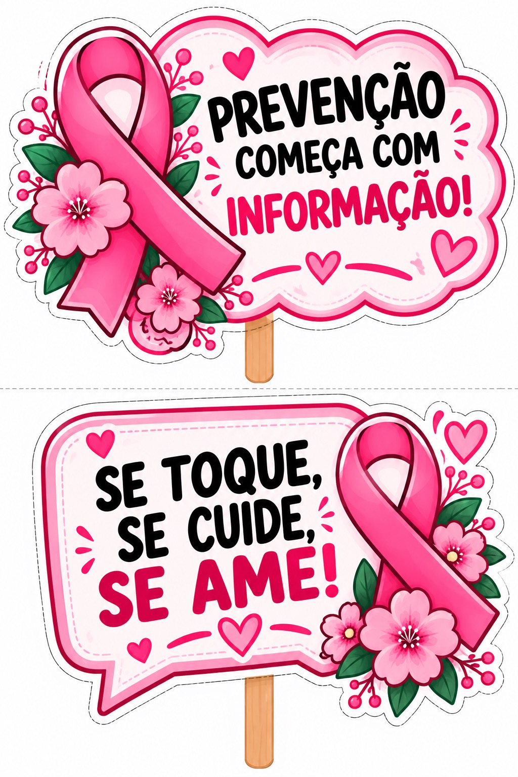 Outubro Rosa-16 Plaquinhas Grandes + 32 Plaquinhas Pequenas para Fotos — amostra 4: Kit Outubro Rosa com 16 plaquinhas… Outubro Rosa-16 Plaquinhas Grandes + 32 Plaquinhas Pequenas para Fotos — amostra 4: Kit Outubro Rosa com 16 plaquinhas…