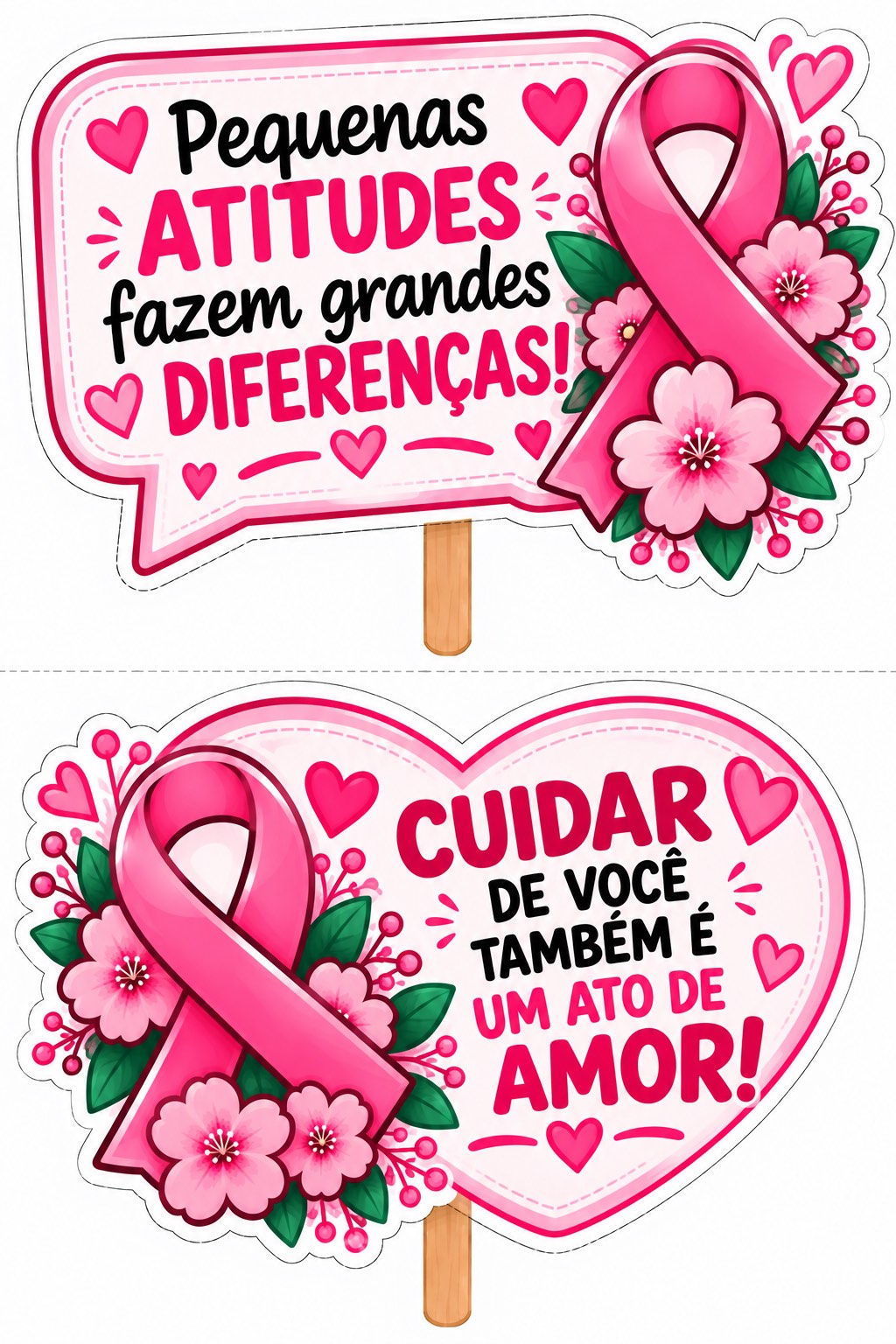 Outubro Rosa-16 Plaquinhas Grandes + 32 Plaquinhas Pequenas para Fotos — amostra 7: Kit Outubro Rosa com 16 plaquinhas… Outubro Rosa-16 Plaquinhas Grandes + 32 Plaquinhas Pequenas para Fotos — amostra 7: Kit Outubro Rosa com 16 plaquinhas…