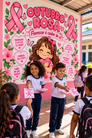 🌸 OUTUBRO ROSA: FLORESCER É CUIDAR DE SI! — capa do material