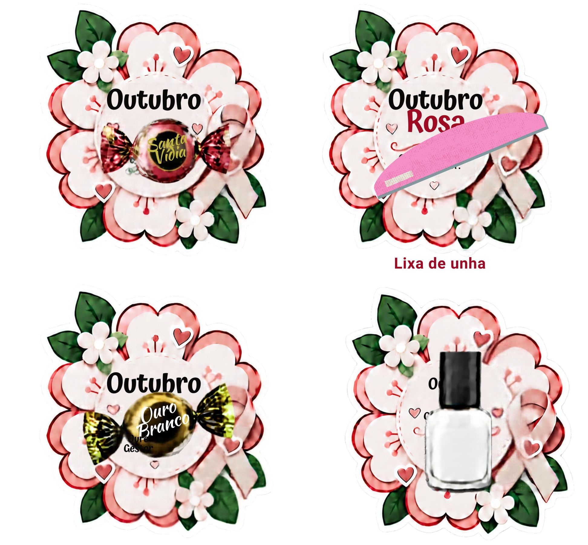 Outubro rosa lembrancinha gratuita – PDF para Imprimir — amostra 2: Formato e entrega Outubro rosa lembrancinha gratuita – PDF para Imprimir — amostra 2: Formato e entrega