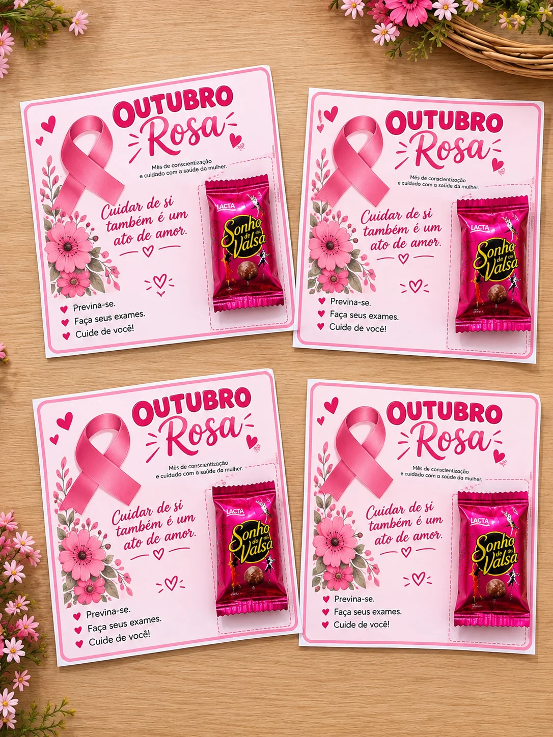 Outubro Rosa – Material em PDF (PAINEL, CARTÃO E INFORMATIVO ) — amostra 4: Material pedagógico de Outubro Rosa com 32…