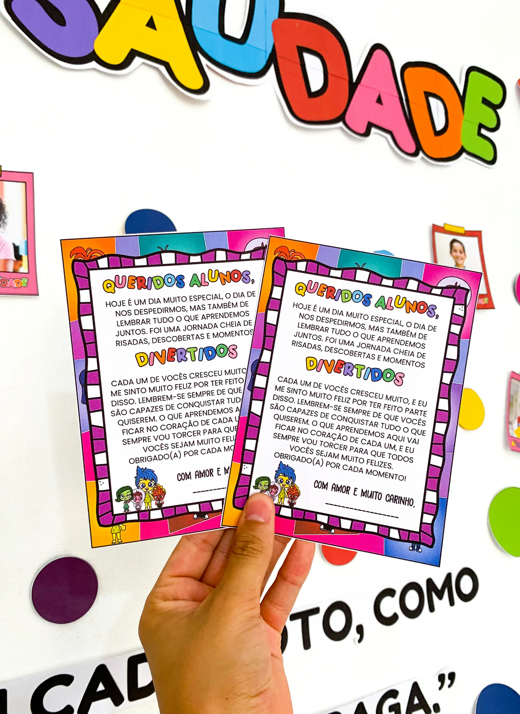 Pack Aula da Saudade para Educação Infantil e Anos iniciais — amostra 6: Pack Aula da Saudade com o tema DIVERTIDAMENTE