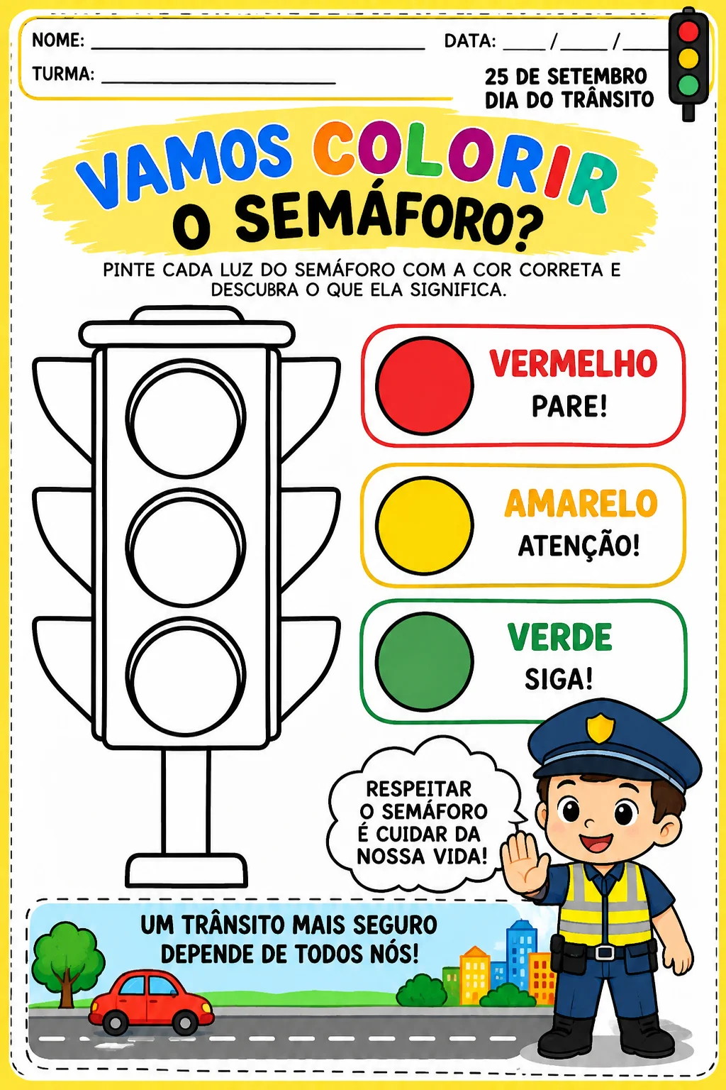 🚦 PACOTE 12 ATIVIDADES – SEMANA DO TRÂNSITO EM PDF — amostra 2: 🚦 Pacote Semana do Trânsito | São 12 🚦 PACOTE DE…