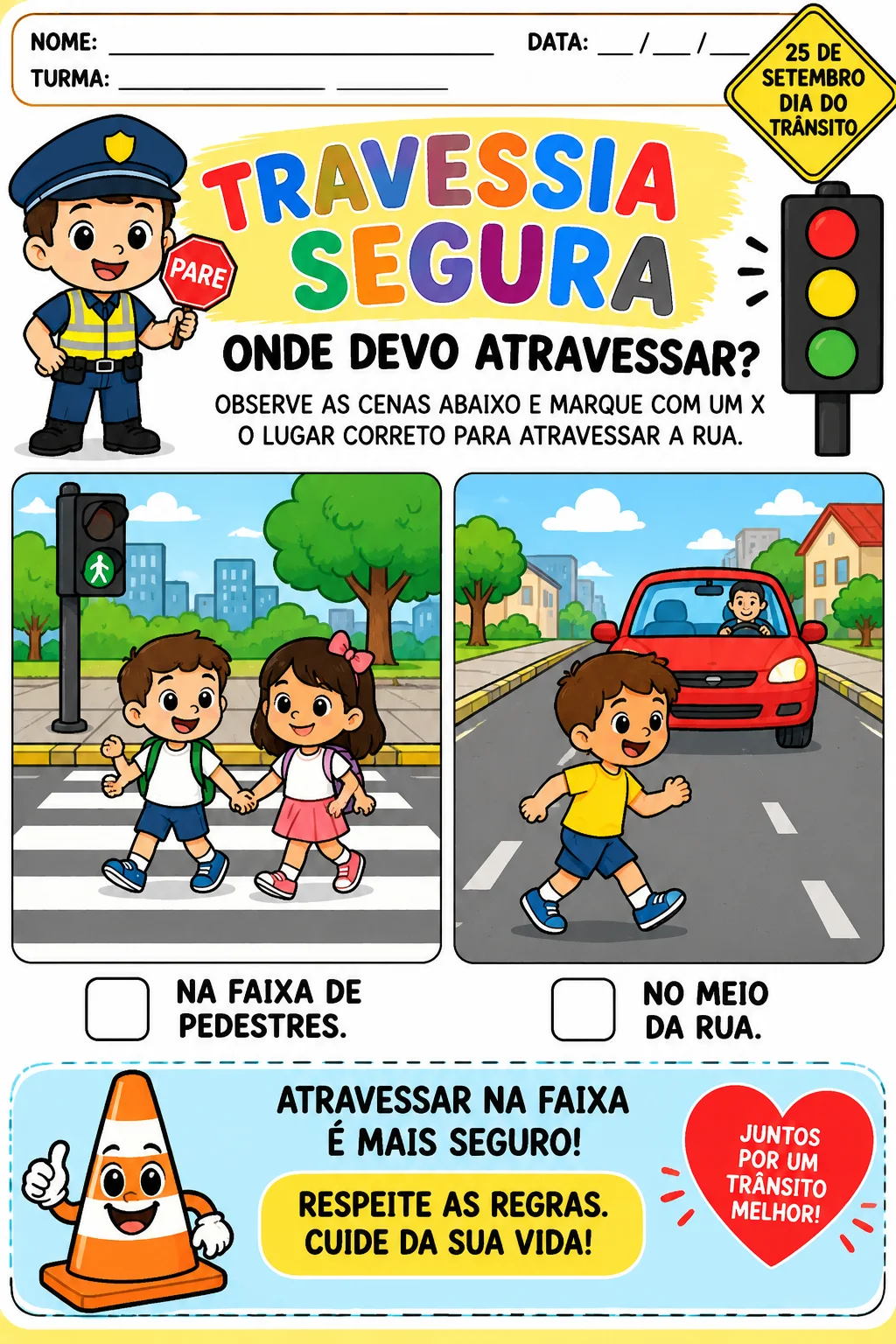 🚦 PACOTE 12 ATIVIDADES – SEMANA DO TRÂNSITO EM PDF — amostra 3: 🚦 Pacote Semana do Trânsito | São 12 🚦 PACOTE DE…