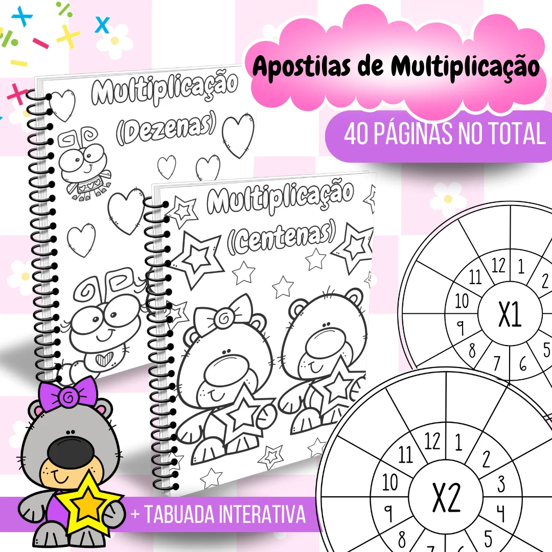 PACOTE DE APOSTILAS DE MULTIPLICAÇÃO — Matemática para Todas as séries: Deixe o aprendizado da multiplicação mais prático,…