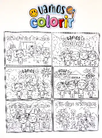 Painéis de Pintura Coletiva Dia das Crianças - 6 modelos — capa do material