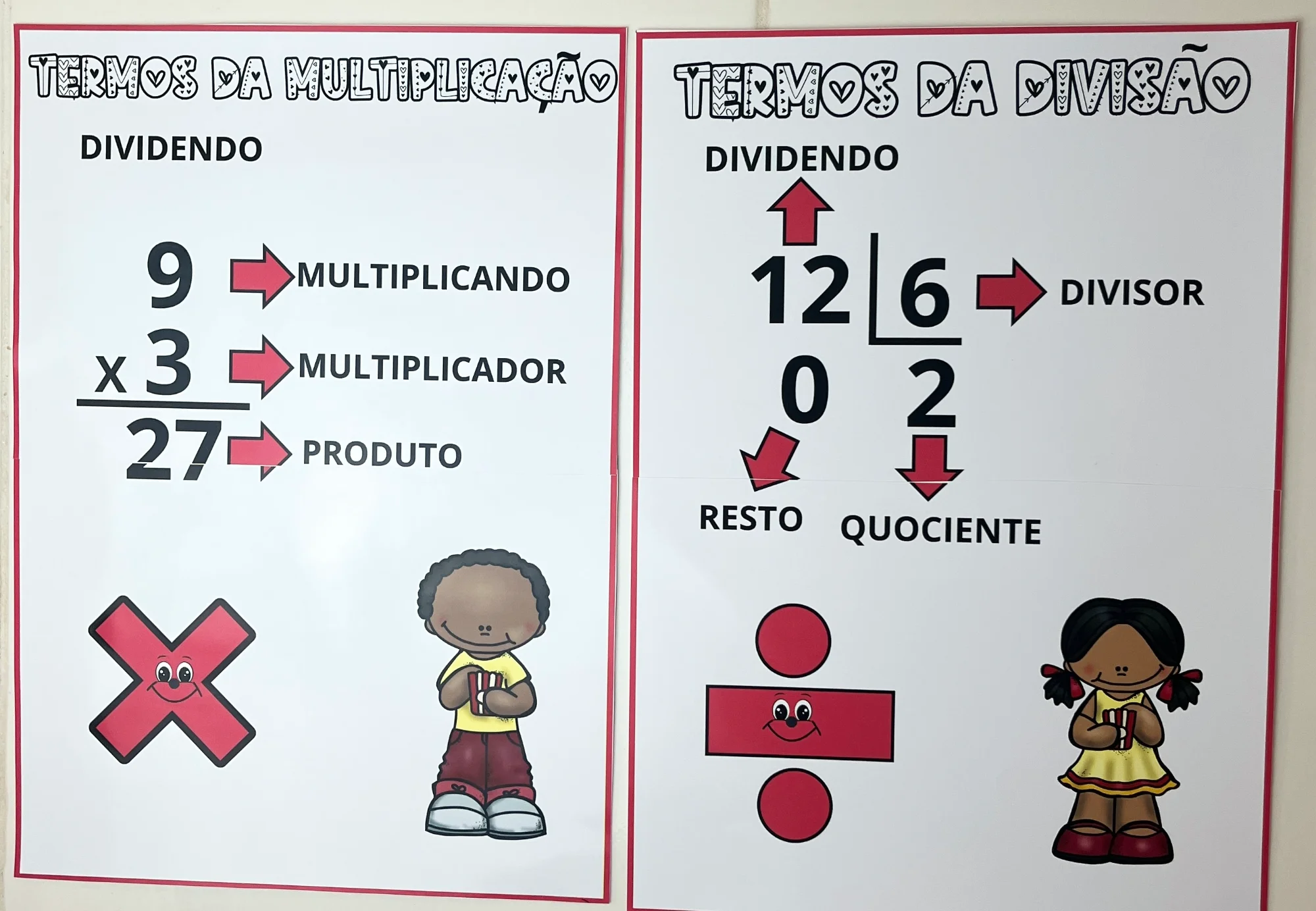 Painéis Educativos – Multiplicação e Divisão — amostra 4: Facilite o aprendizado dos seus alunos com esses dois painéis…