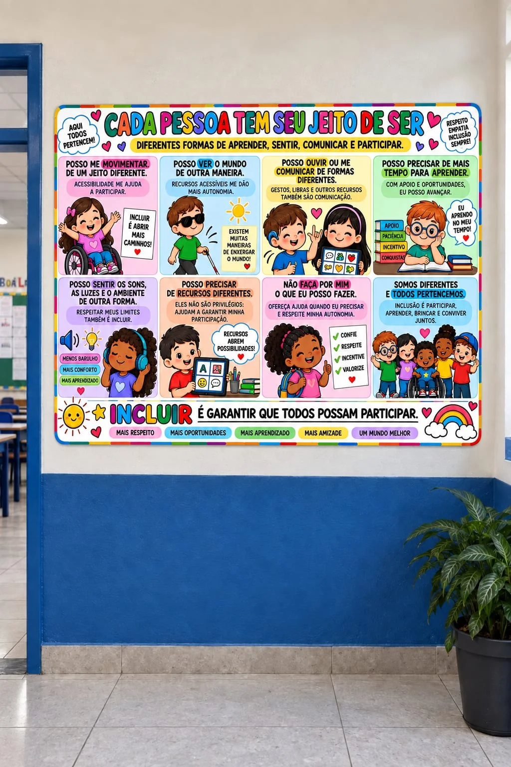 Painéis Informativos sobre Inclusão para Imprimir — Datas comemorativas para Educação Infantil: Painéis informativos sobre…
