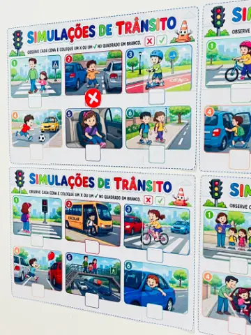 Painéis Simulações de Trânsito em PDF | Educação Infantil — amostra 2: 📦 Conteúdo do Material Painéis Simulações de Trânsito em PDF | Educação Infantil — amostra 2: 📦 Conteúdo do Material