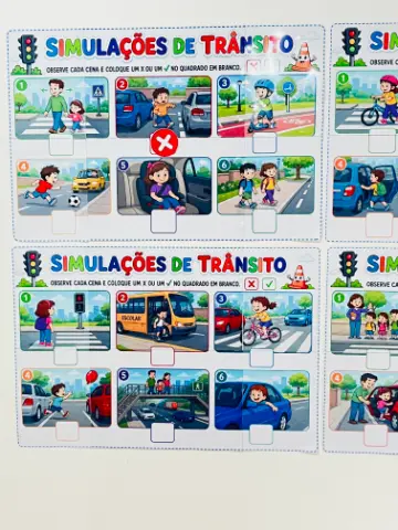 Painéis Simulações de Trânsito em PDF | Educação Infantil — amostra 4: 4 painéis de simulações de trânsito em PDF Painéis Simulações de Trânsito em PDF | Educação Infantil — amostra 4: 4 painéis de simulações de trânsito em PDF