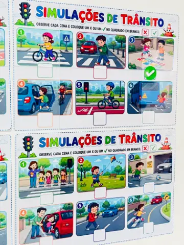 Painéis Simulações de Trânsito em PDF | Educação Infantil — amostra 5: 4 painéis de simulações de trânsito em PDF Painéis Simulações de Trânsito em PDF | Educação Infantil — amostra 5: 4 painéis de simulações de trânsito em PDF