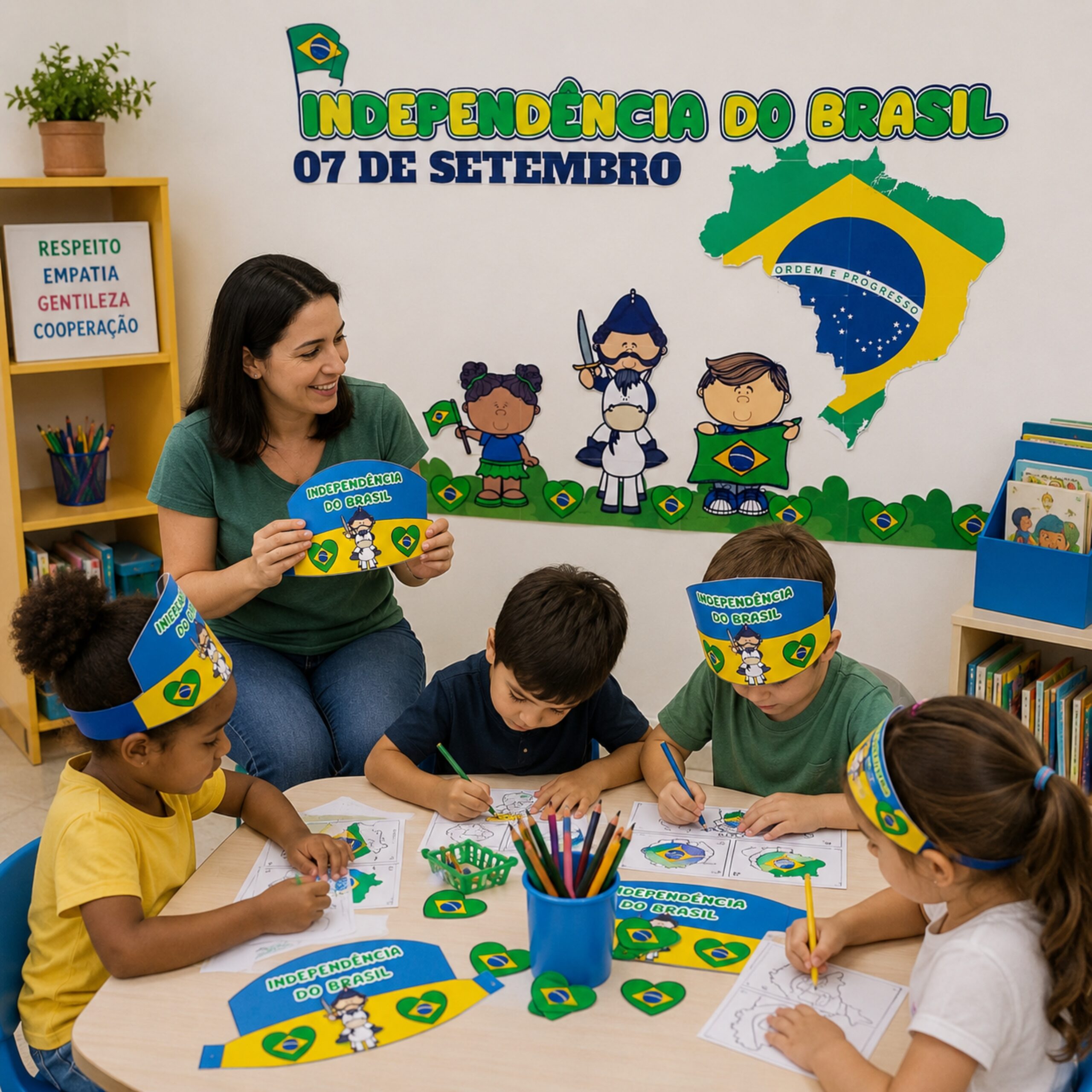 Painel 07 de setembro - independência do brasil – PDF para Imprimir — Datas comemorativas para Todas as séries: Elementos…