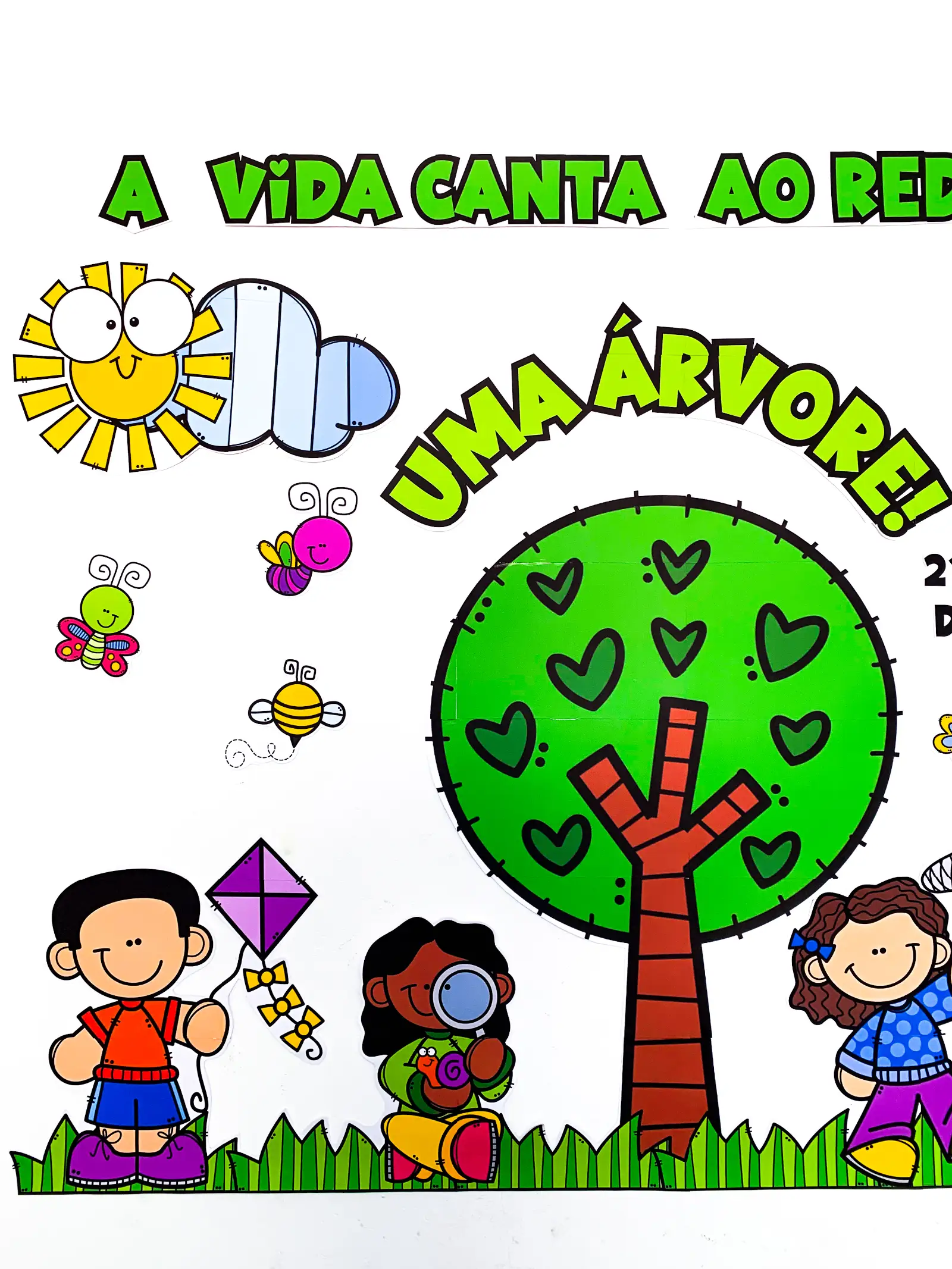 Painel 21 de Setembro – Dia da Árvore - Decoração Escolar — amostra 3: 🌱 Um lindo painel para celebrar as árvores e…