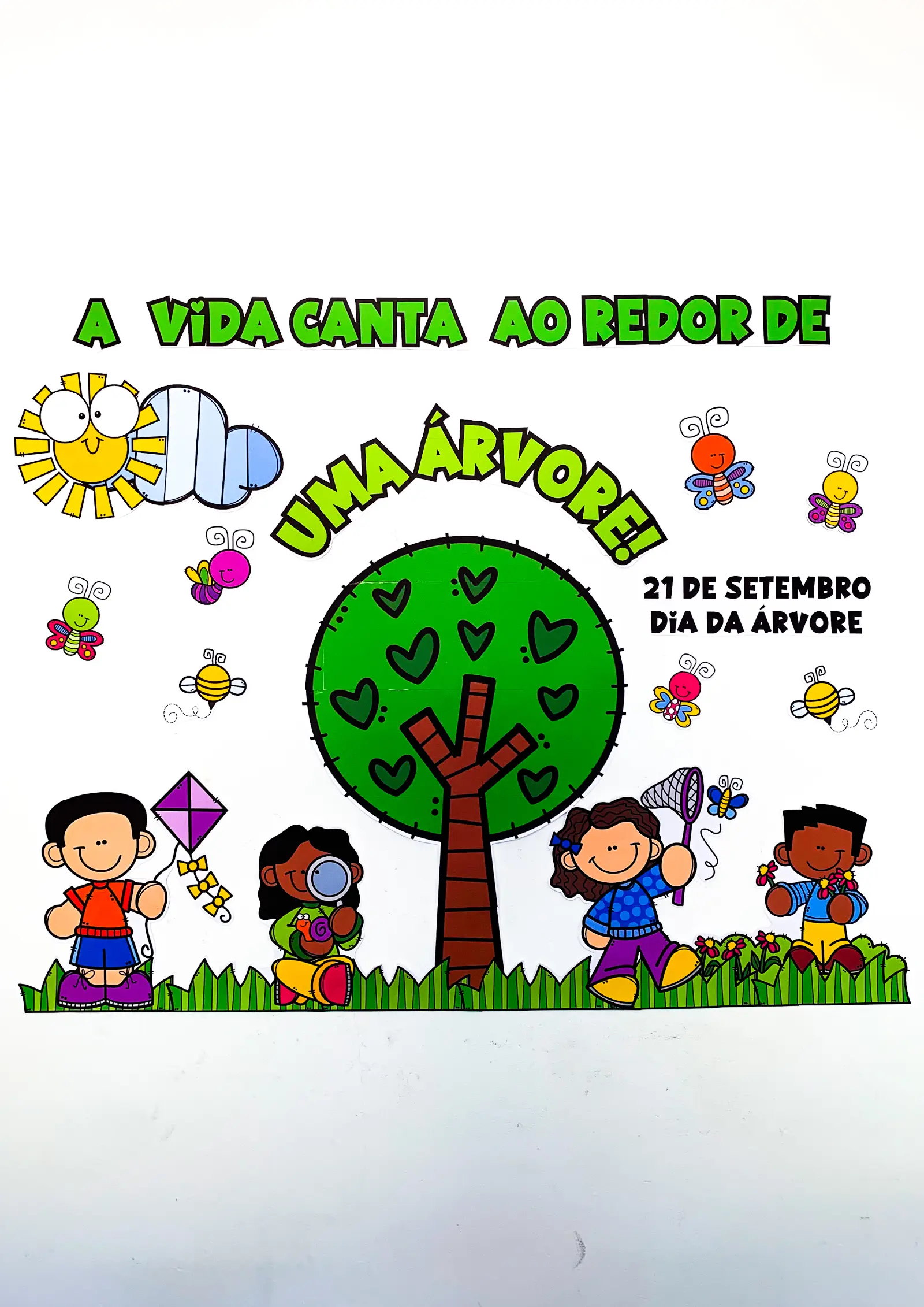 Painel 21 de Setembro – Dia da Árvore - Decoração Escolar — amostra 4: 🌱 Um lindo painel para celebrar as árvores e…